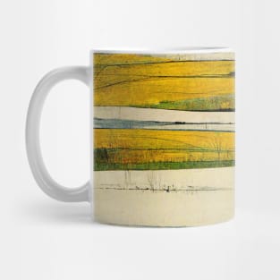 Red Flower on an Abstract World Mug